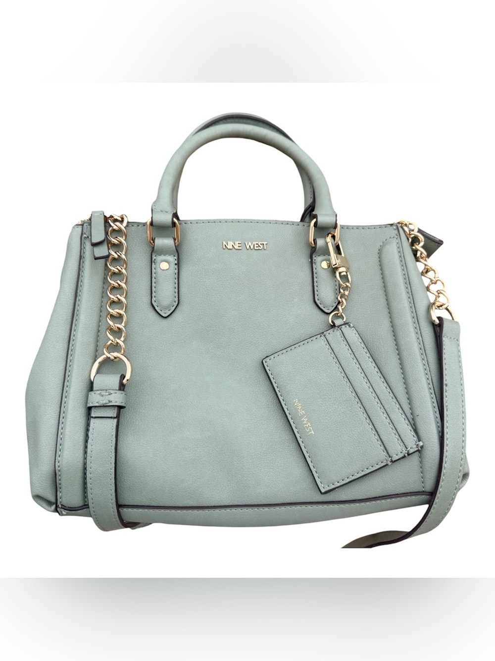 Nine West Mint Green Satchel Crossbody Bag